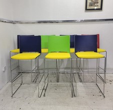 Gresham Bar Stools x4 / x3 - 73cm Seat Height - PVC Seats Commercial Quality
