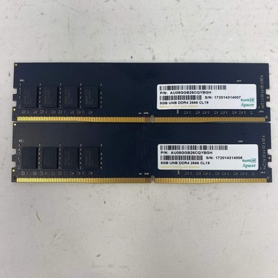 Lot of 2 Apacer AU08GGB26CQYBGH 16GB (2x8GB) RAM DDR4 2666MHz