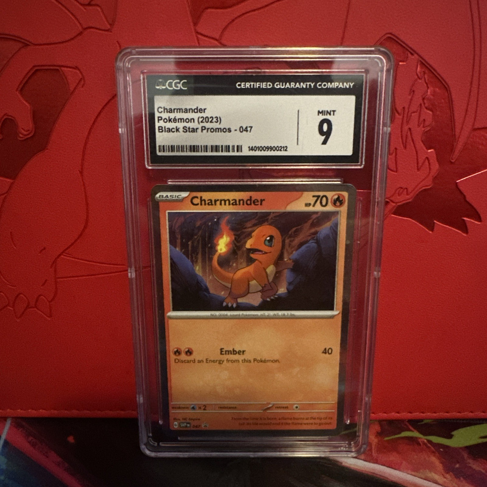 Charmander 2023 Cosmos-Holo Black Star Promo #047 CGC 9