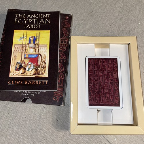 The Ancient Egyptian Tarocchi Clive Barrett 1994 Mazzo di libri e carte in scatola RARO FUORI PRODUZIONE - Foto 5 di 8