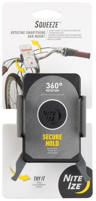 Nite Ize Squeeze Rotating Smartphone Bar Mount - Black