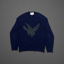 Gucci Mens Blue Wool Cashmere sweater eagle bird Patch RRP 1090$ size M