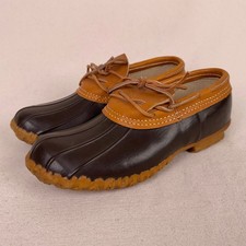 Vintage 90s LL Bean Maine Hunting Shoe Bean Boots Low Mocs Mens 9 M Leather USA