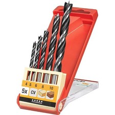 kwb 514000 Wood Spiral Tip Kit 5pcs 4mm, 5mm, 6mm, 8mm, 10mm