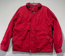 Vtg. Roundtree Yorke Jacket Outdoors Mens L Red with Navy and Tan Windbreaker
