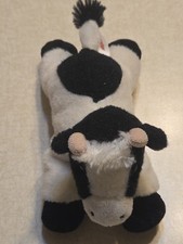 Aurora Plush 6" Cow Farm Black White