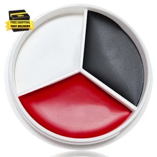 White Red Black Halloween Face Paint Makeup Kit, Professional Clown Joker Cream