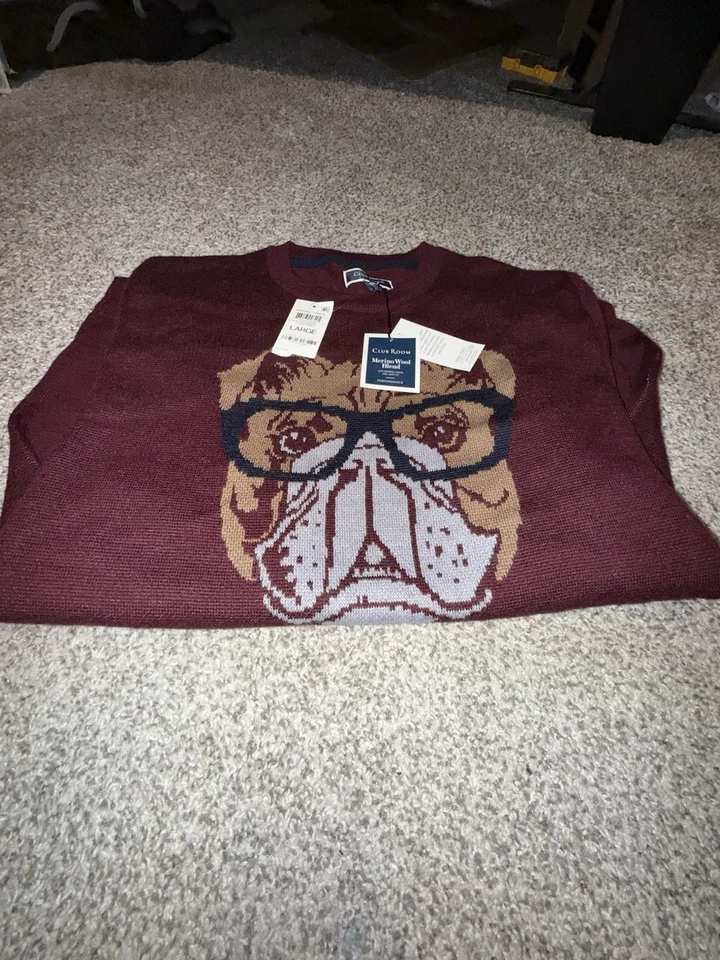 Suéter de Lana Merino Club Room - Granate NUEVO CON ETIQUETAS NUNCA USADO Foto 3 de 3