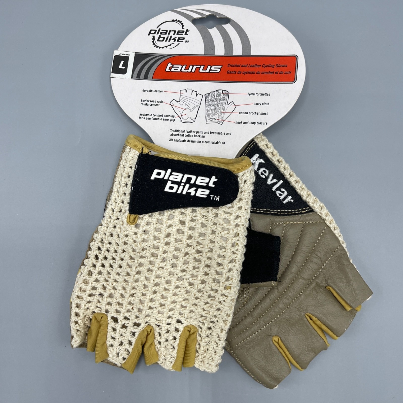 Planet Bike Taurus Fingerless Cycling Glove: Tan, LG