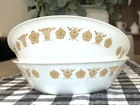 2  Corelle Corning Pyrex Vintage Butterfly Gold Vegetable Serving Bowls 8.5 inch