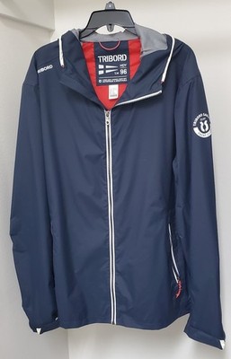 Tribord Decathlon Waterproof Jacket USA XL Dark Blue Sailing Raincoat