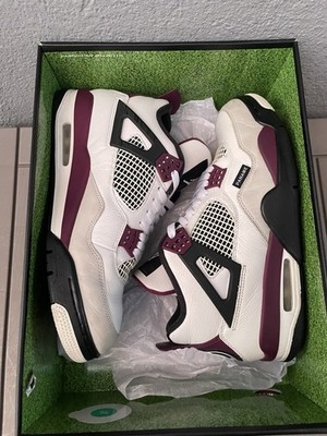 Size 10 - Jordan 4 Retro x Paris Saint-Germain Bordeaux 2020 CZ5624-100