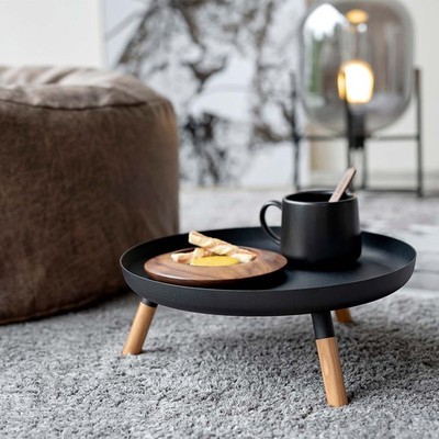 Beistelltisch Dekoschale Schale 32cm Obstschale nur 13cm hoch schwarz YAMAZAKI