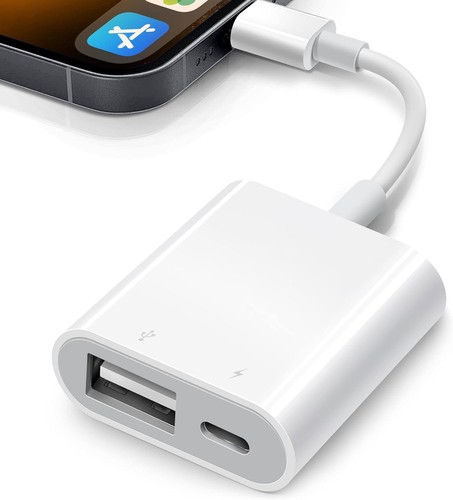 USB Adapter for iPhone iPad, to with White Port - 第 1/7 張圖片