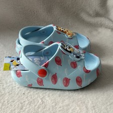Bluey Slides Kids Cartoon Blue Sandals Size 5-6 Slip On Clogs New