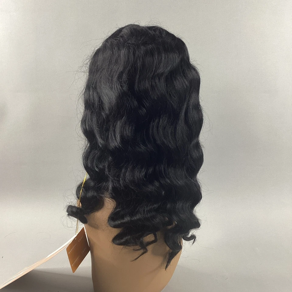 18" Body Wave Headband Natural Black 100% Unprocessed Human Hair Wig - Image 4 of 4