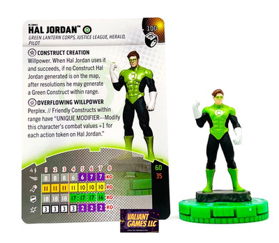 DC Heroclix Hal Jordan #100 w/ Card Lantern Legacy Set