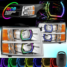 For 2007-2013 Chevy Silverado Rgb Sequential Start-up Led Drl Headlight Pair For 2007-2013 Chevy Silverado Rgb Sequential Start-up Led Drl Headlight Pair