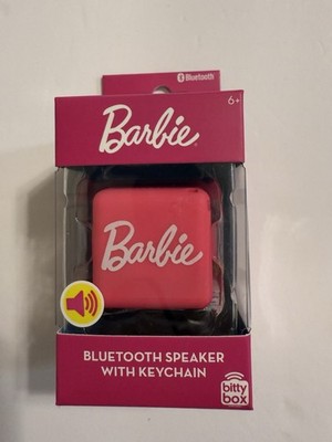 MATTEL BARBIE Bitty Box, Bluetooth Speaker Miniature With Keychain Pink New