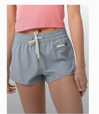 Vuori Clementine 2.0 Women's Shorts Size Small Lake Blue Grey Athletic Running