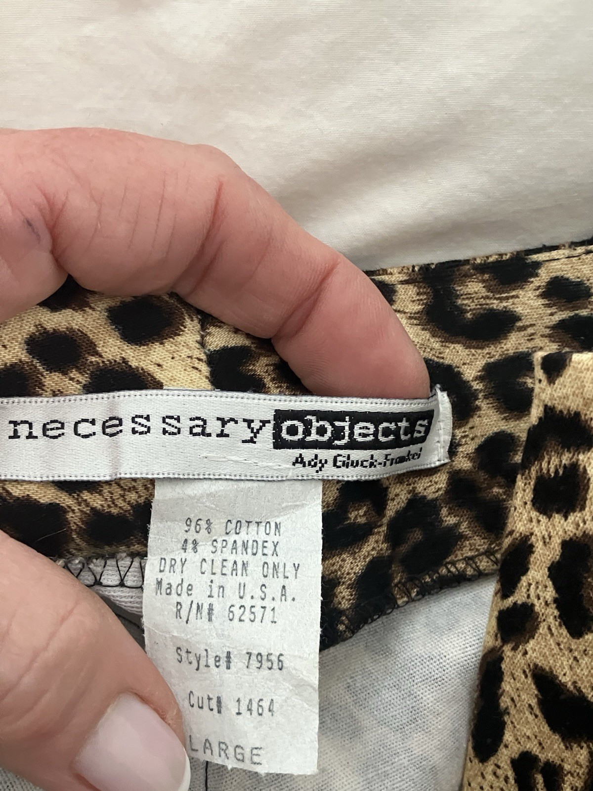 Necessary Objects leopard, cropped flared Cotton … - image 7