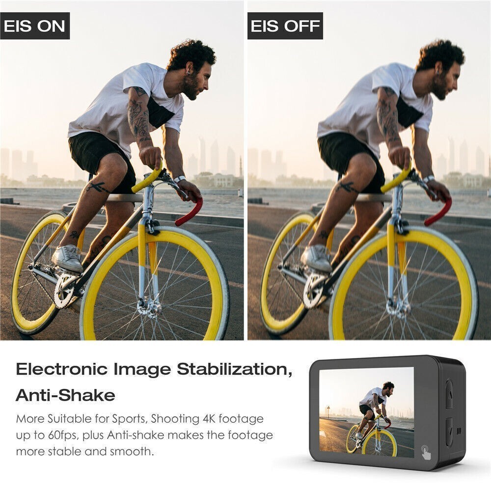 4k 60fps 20MP HD Action Camera Bike Underwater Camera 170 Degree Wide Angle Cam