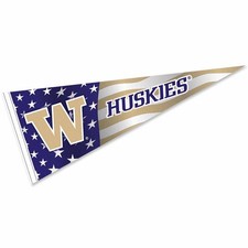 Washington UW Huskies Nation USA Stars and Stripes Pennant Full Size Pennant