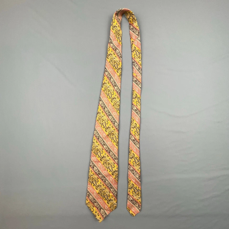 "Corbata de Colección Zindler's Cuello Paisley Rayas Hecha en EE. UU. Dacron Poliéster 61"" x 4""" Foto 4 de 4