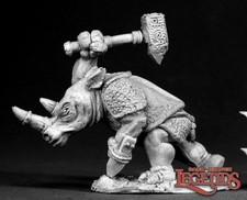 Reaper 03020 Barak, Rhino Man Dark Heaven Legends Metal Miniature