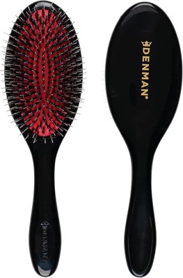 Denman Haarbürste mit Wildschweinborsten - glättend & glänzend D81M Medium, schwarz 