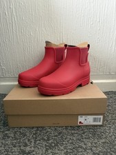 UGG DROPLET Womens Rubber Boots Samba Red Size UK 4