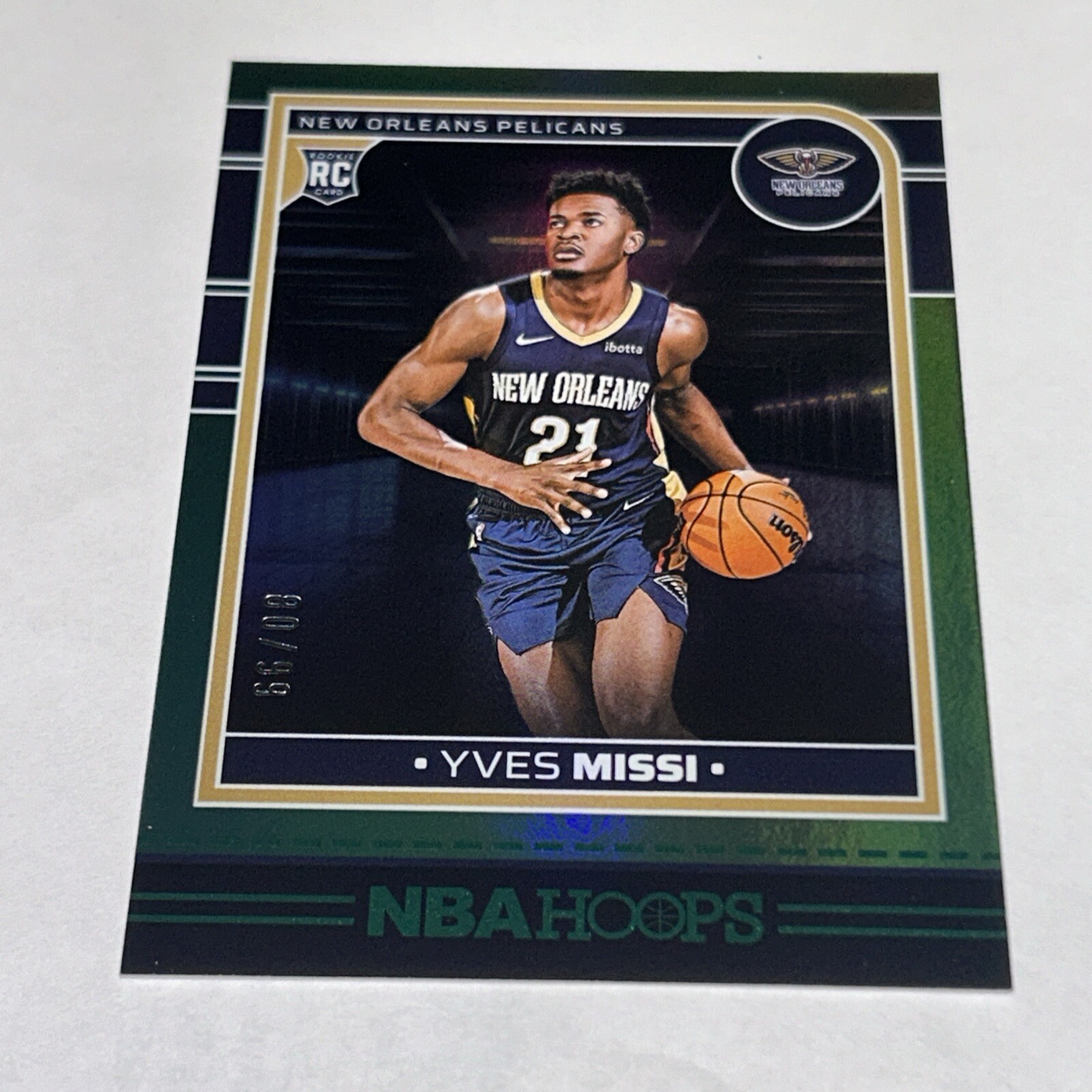 2024-25 Panini Nba Hoops #251 Yves Missi Green Prizm /99 (RC)