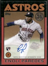 2021 Topps #86A-EP Enoli Paredes 1986 Topps Baseball 35th Anniversary Auto