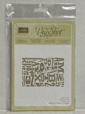 Stampin Up ALPHABET PRESS Textured Embossing Folder