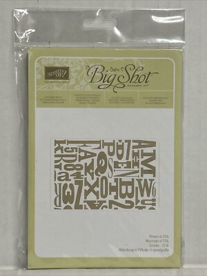 Stampin Up! ALPHABET PRESS Textured Embossing Folder | eBay