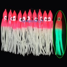 Colored Octopus Squid Skirt Fishing Bait 12cm 4g Hollow Octopus Trolling Lures