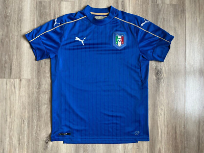 Italy Home football shirt 2016/2017 Jersey Puma Soccer Camiseta Blue Size M