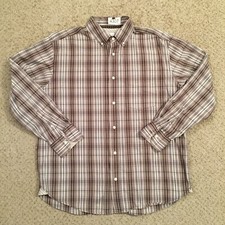 Old Navy Shirt Mens Large Gray Plaid Long Sleeve Button Up