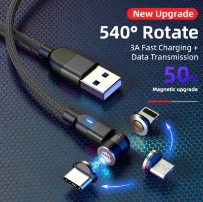 MAX 3.0 A FAST CHARGING 540° FREE ROTATION / CABLE DE CARGA RAPIDA