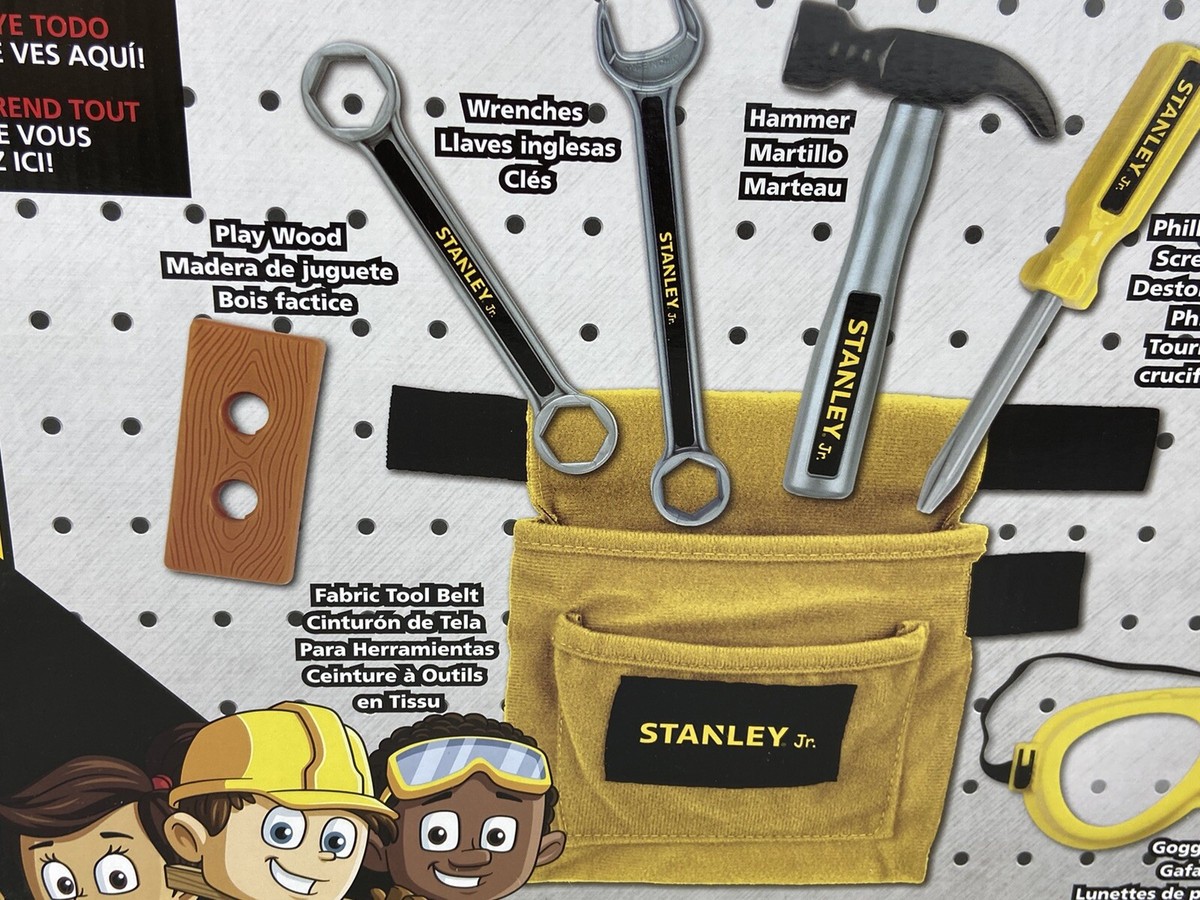 STANLEY セット売り Stanley Jr Tool Belt Set 11 Plastic Tools Building Construction