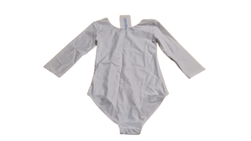K-01541 Mädchen Ballett Trikot 3/4 Arm Gymnastik Ballettanzug, Gr.146, weiß NEU - Bild 2 von 3