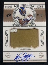 Van Jefferson 2020 National Treasures Crossover Rookie Patch Auto RPA #/99