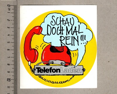 Aufkleber/Sticker Post Telefon Laden Schau doch mal rein