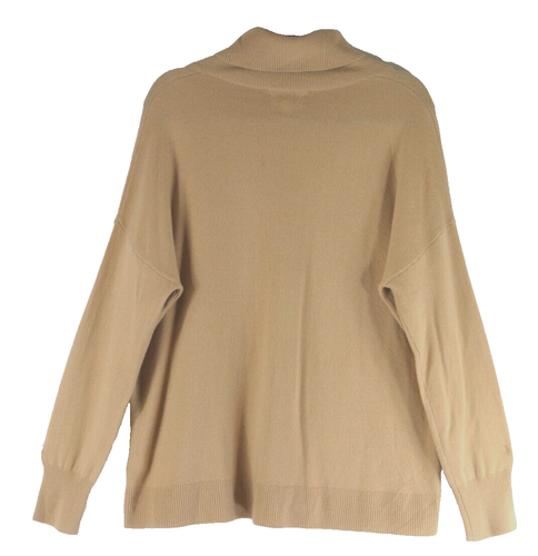 NEW Nordstrom Brnad Turtle neck cashmere sweater in Camel size S #S7305 - Picture 3 of 6