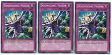 3x Dimensional Prison - (SDCR-DE033 - Unltd Ed - Common) - NM - Yugioh