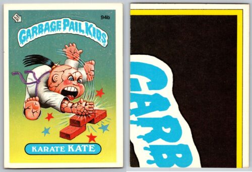 1986 Topps Garbage Pail Kids GPK Series 3 Karaté KATE 94b (sans copyright) Neuf dans sa boîte - Photo 1/1
