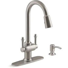 Kohler Thierry 2 Handle Pull-Down Kitchen Faucet R22969-SD-VS