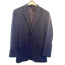 Jos. A. Bank Signature Men's Sport Coat 40 Reg Gray Navy Blazer 100 Wool