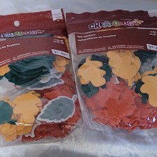 Creatology CRAFT Fall Foam 2 Pkg Stickers Fall Leaves NEW Kids 3 Family