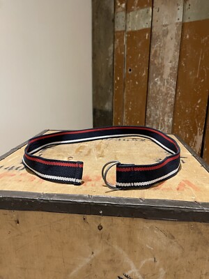Tommy Hilfiger Belt Canvas Navy Blue, Red White Striped Waist 32 UK